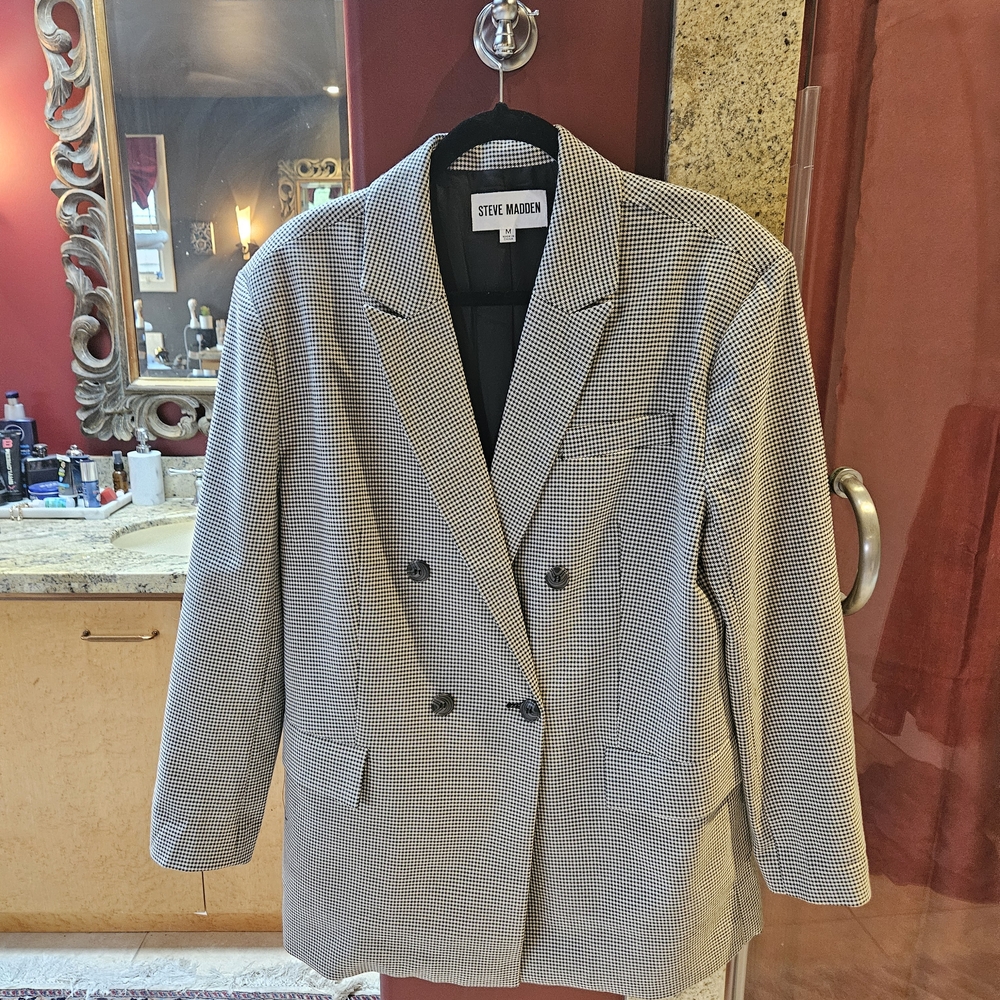 Steve Madden Women's Black and White Blazer